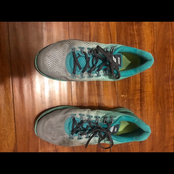 Teal/Gray Custom Nike Lunarglide 5’s size 13M - Picture 2 of 5